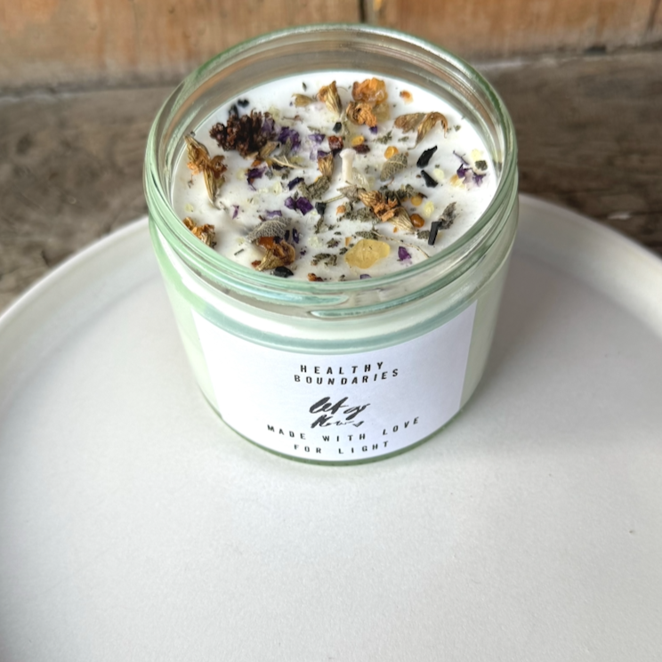 Manifestationskerze Gesunde Grenzen