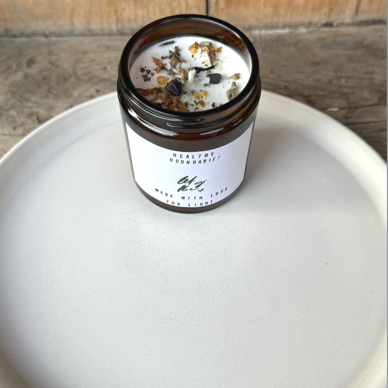 Manifestationskerze Gesunde Grenzen