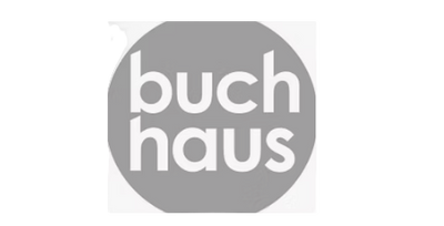 Logo of 'buch haus' with a gray circle on a white background