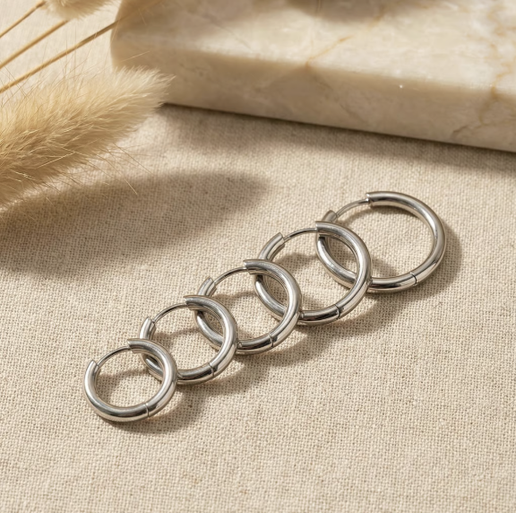 Gold and Silver Creoles Classic Hoop
