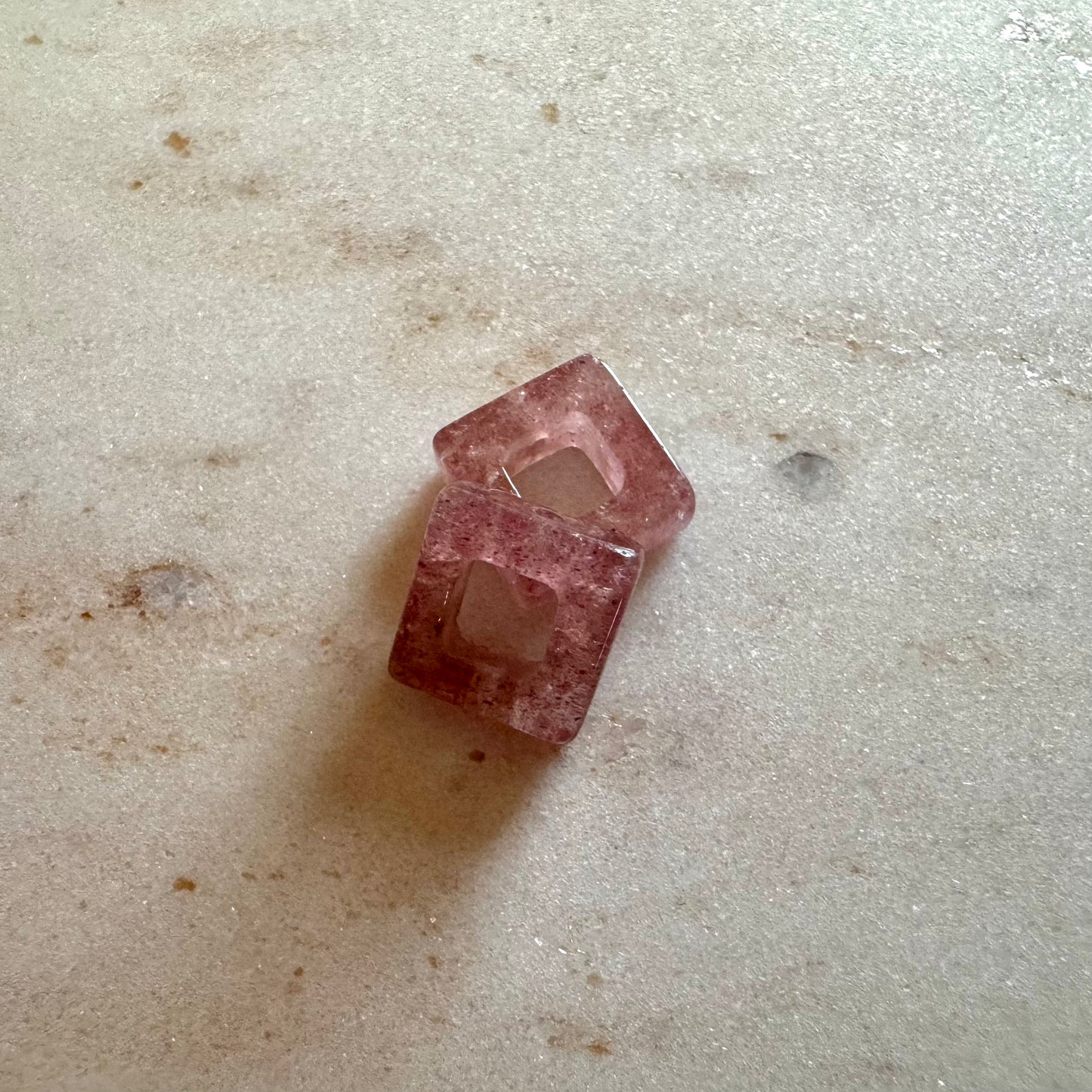 Strawberry Quartz Creoles Square