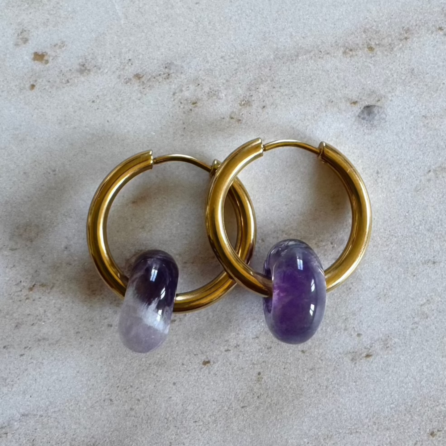 Amethyst Creoles Big Donut