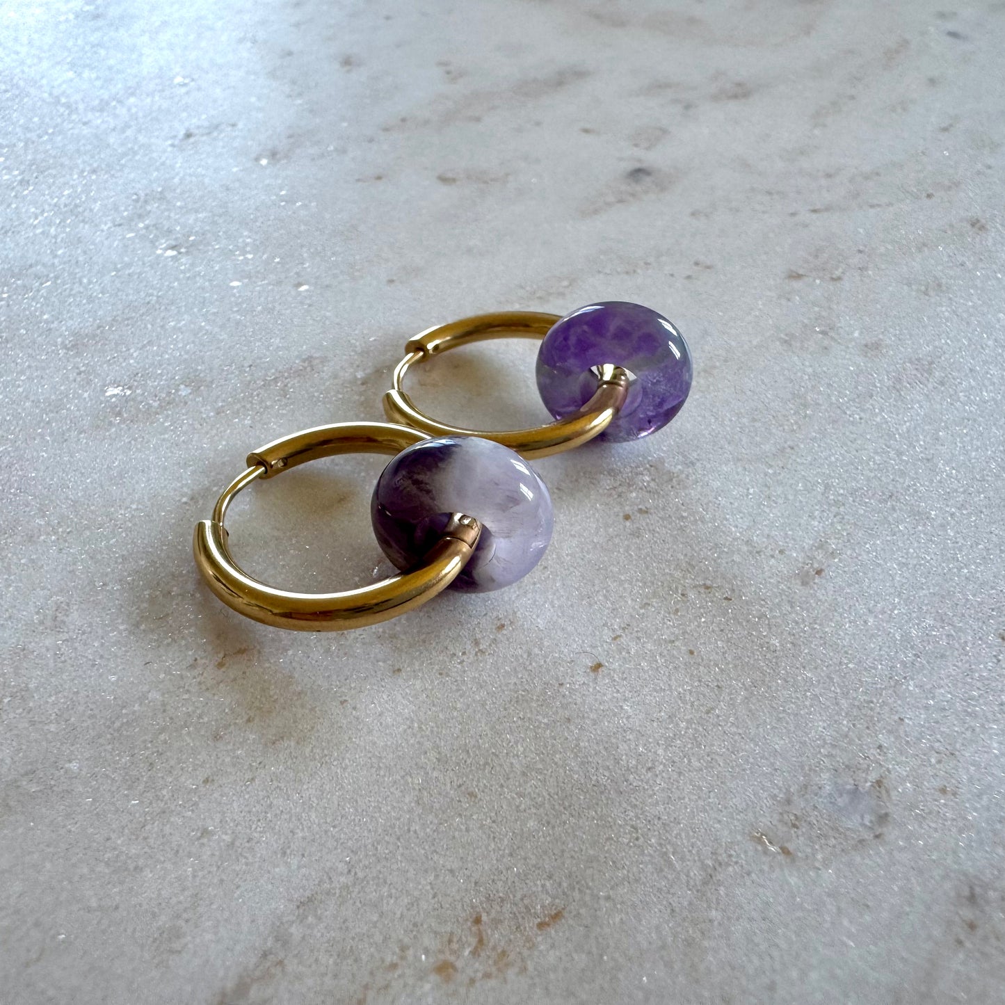 Amethyst Creoles Big Donut