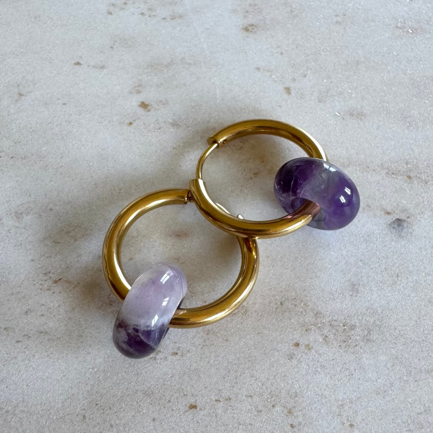 Amethyst Creoles Big Donut