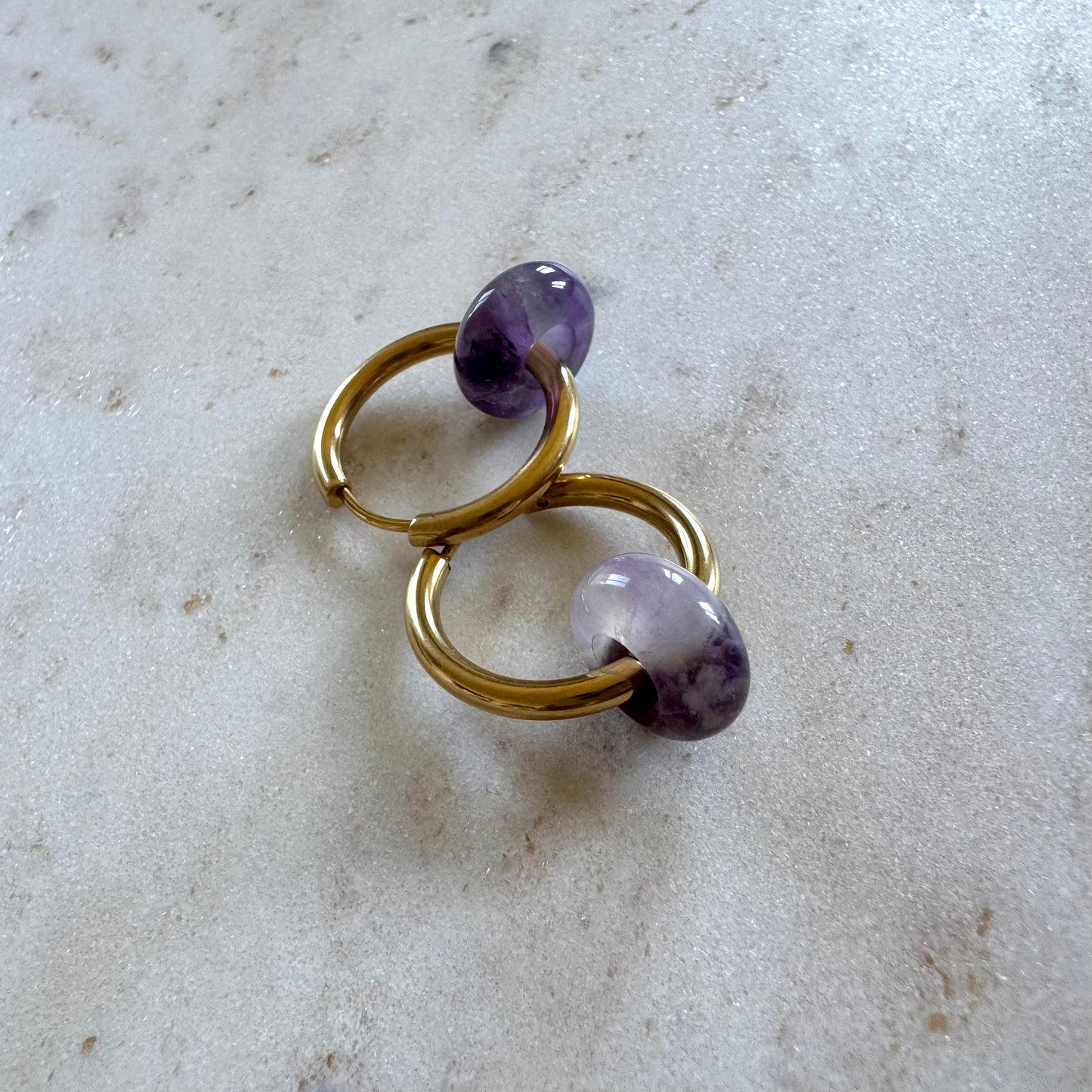 Amethyst Creoles Big Donut