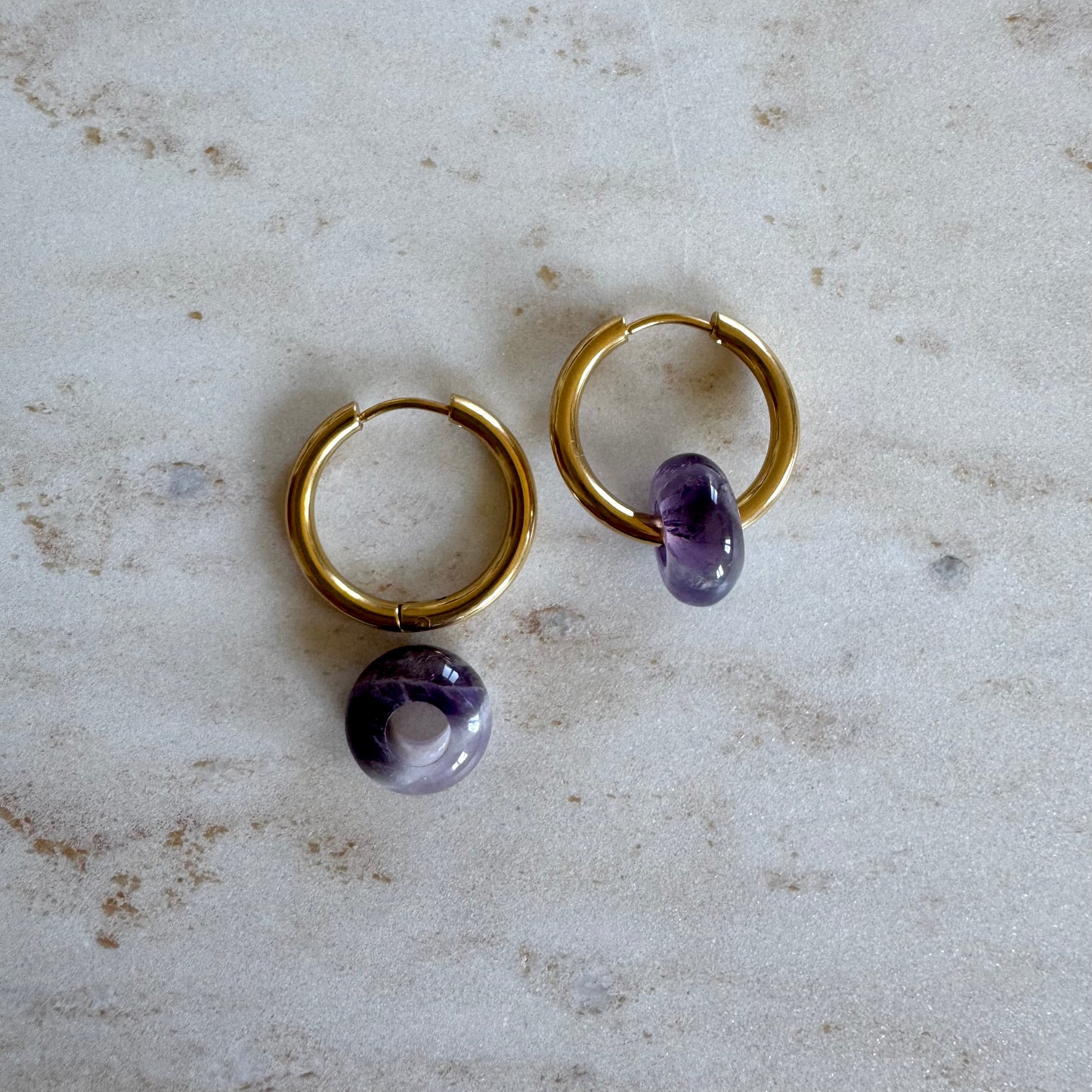 Amethyst Creoles Big Donut