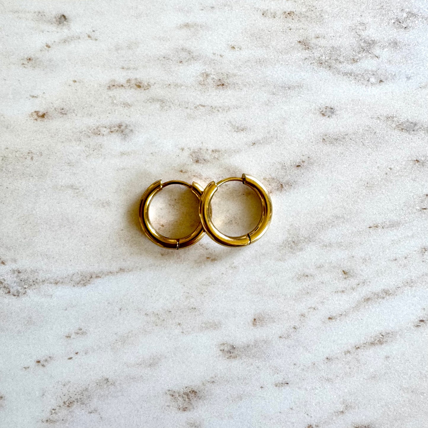 Turquoise Creoles Small Donut