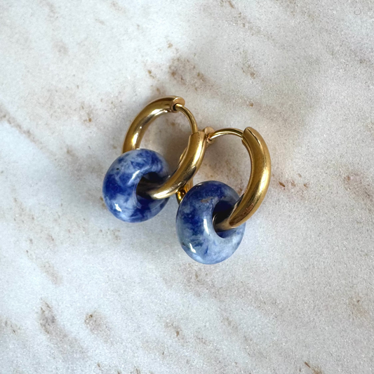 Blue Spot Jasper Creoles Small Donut