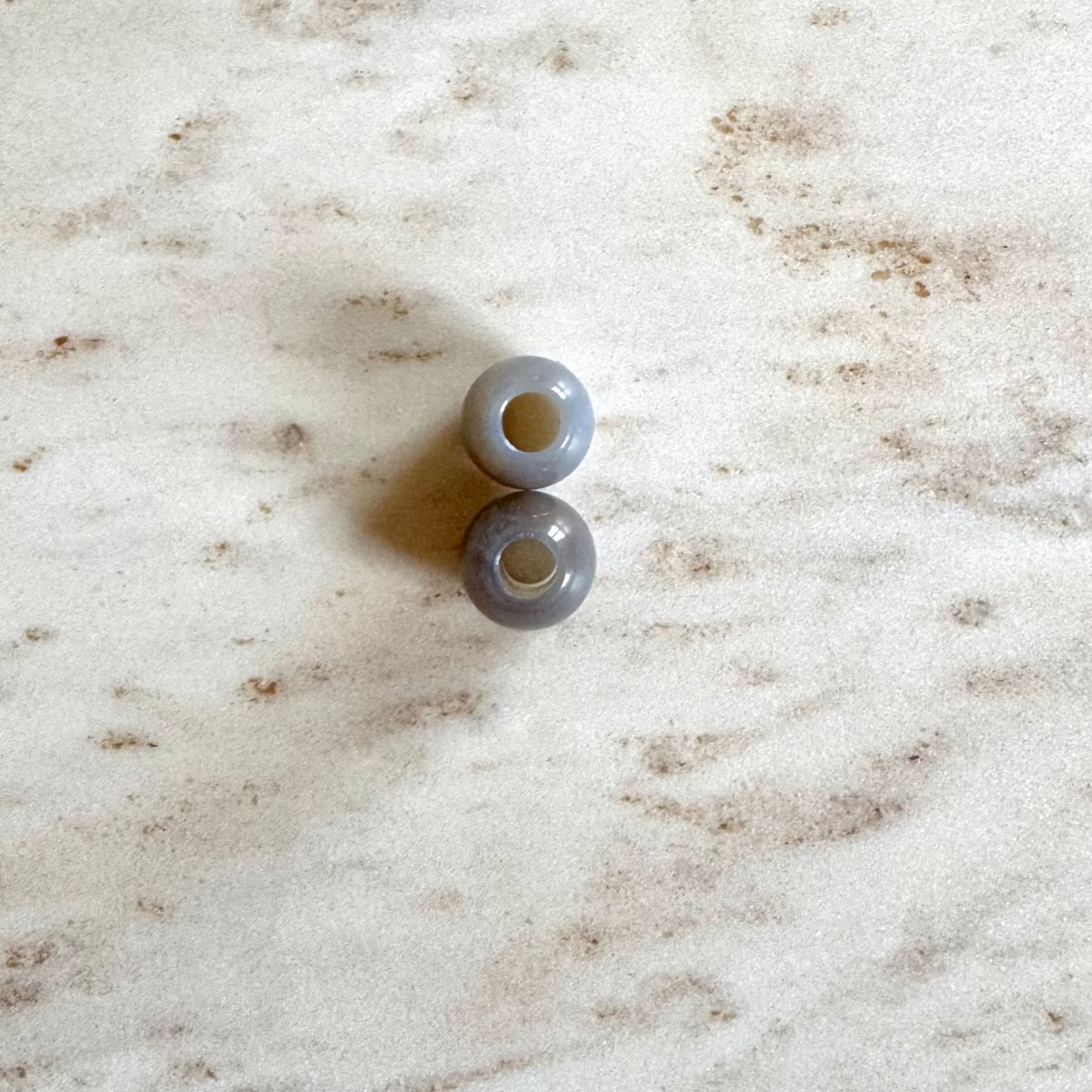 Grey Agate Creoles Ball