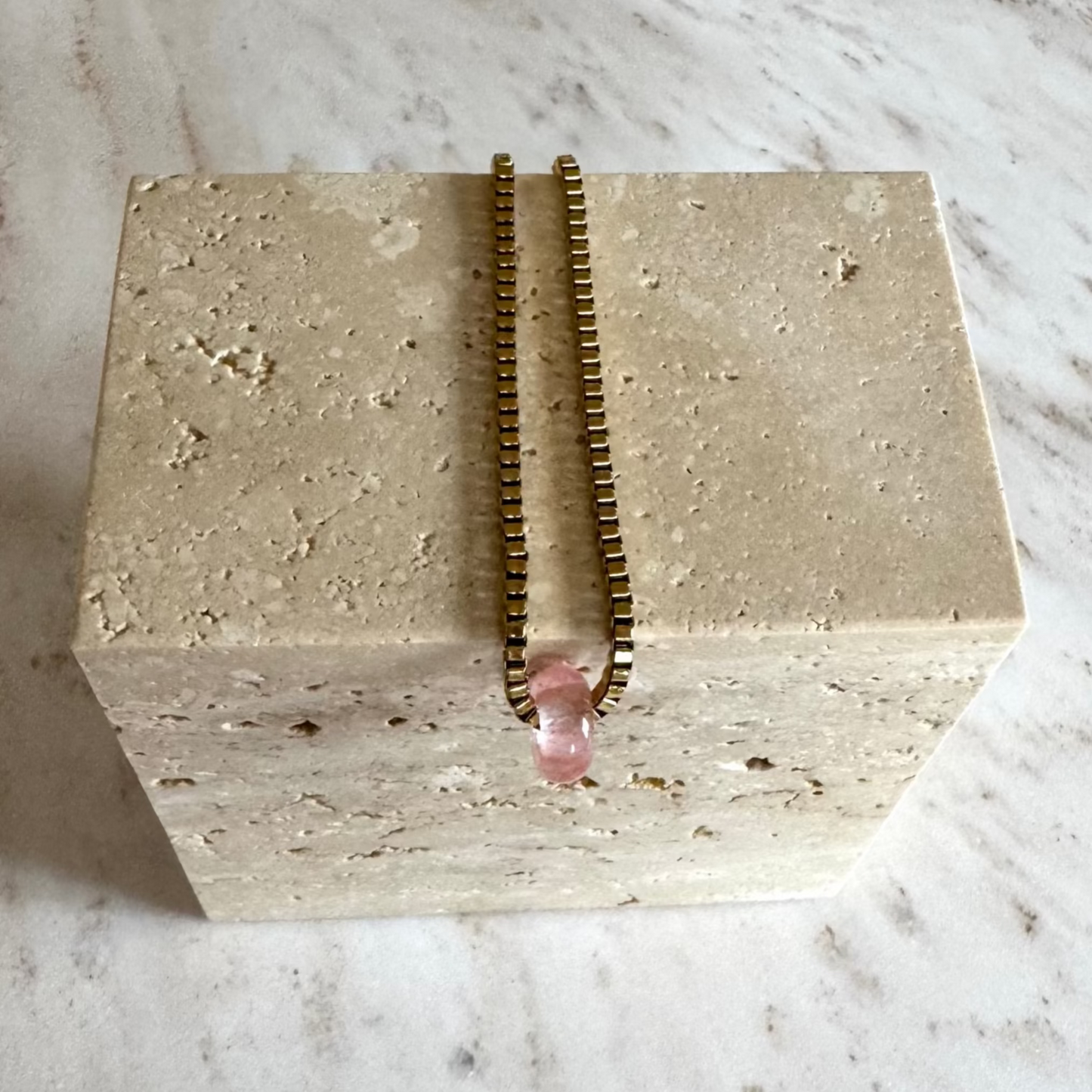 Watermelon Quartz Bracelet Small Donut