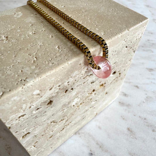 Watermelon Quartz Bracelet Small Donut