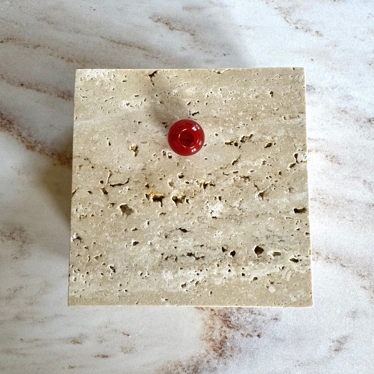 Red Agate Necklace Ball