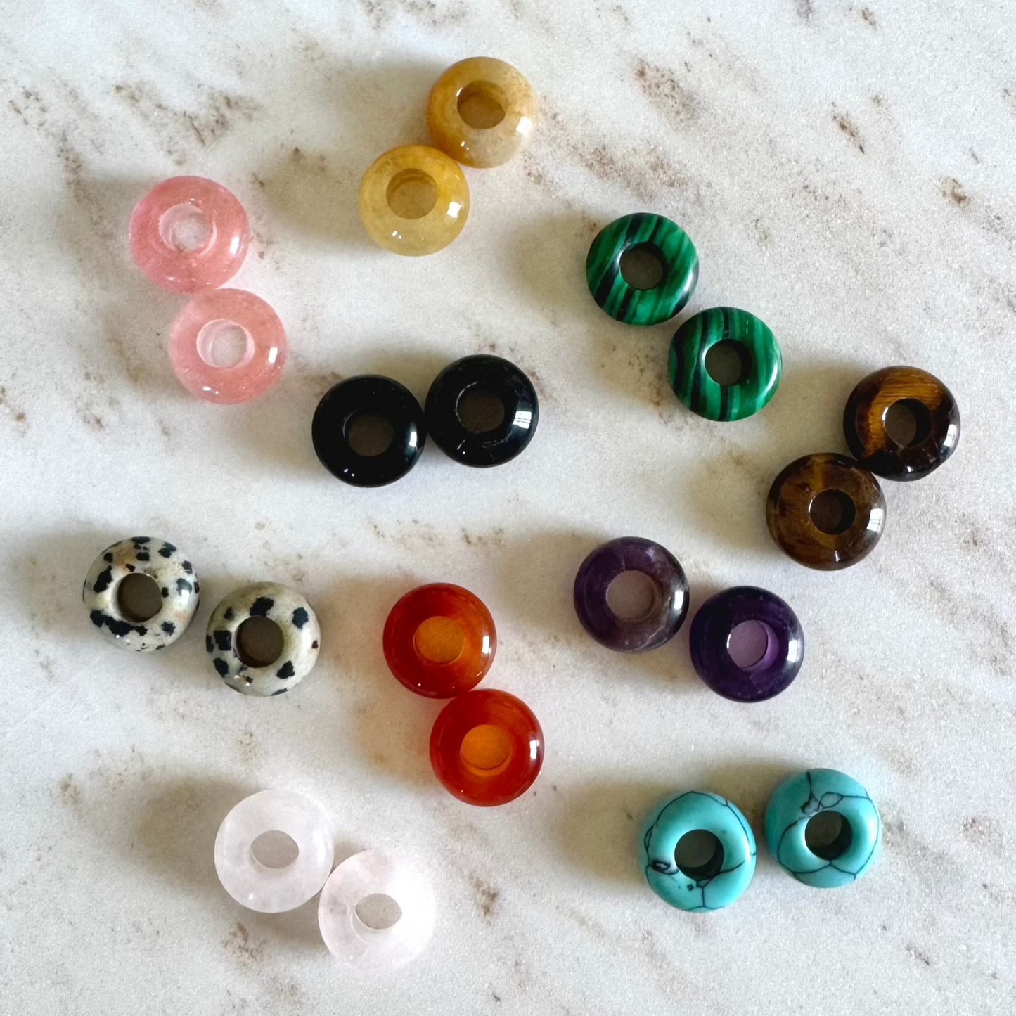 colorful choice of big donut shape crystal pendant pairs