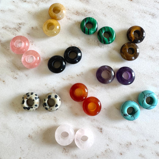 colorful choice of big donut shape crystal pendant pairs