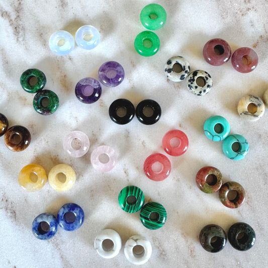 colorful choice of crystal pendants donut shaped