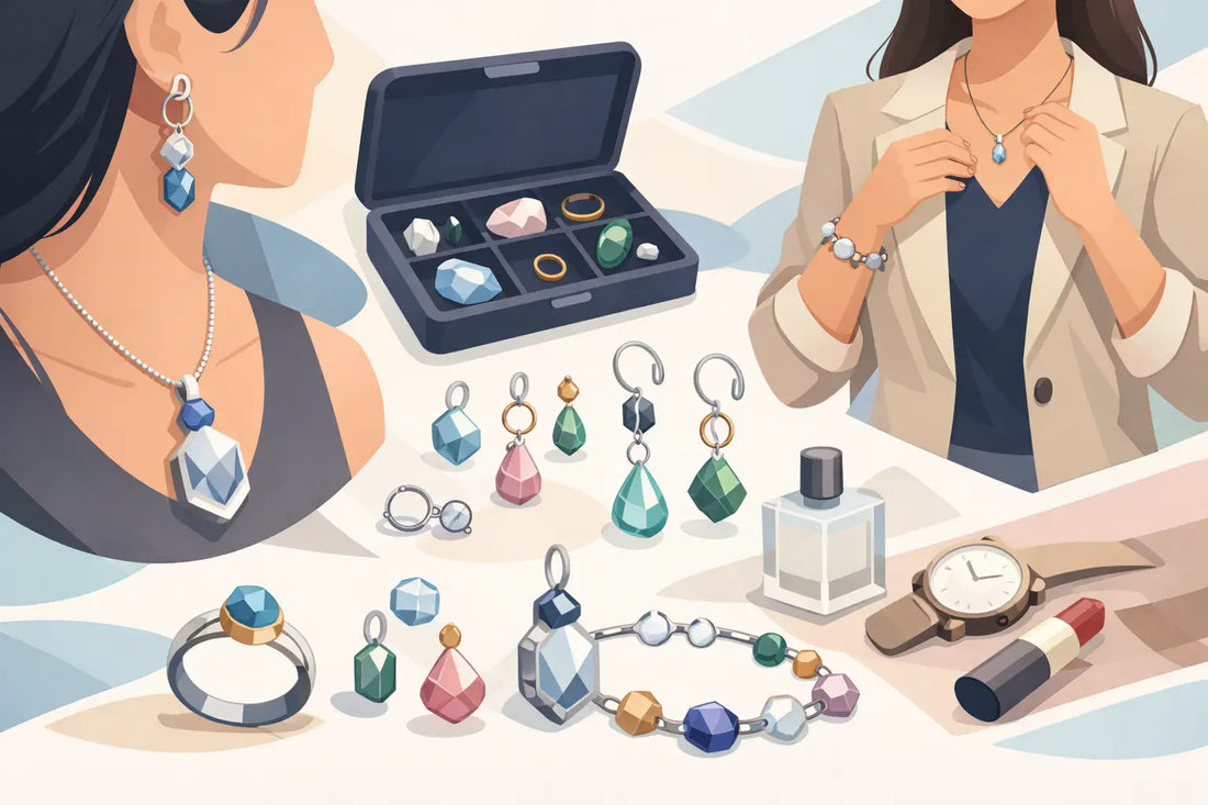 Modularer Kristallschmuck im Alltag