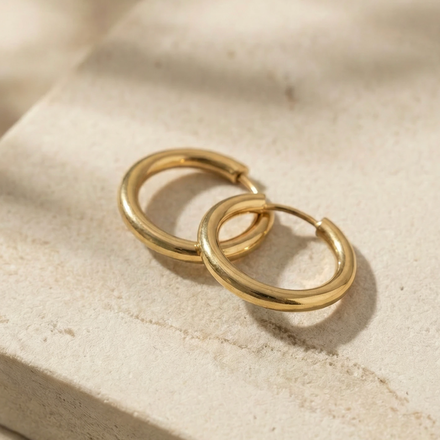 Dalmatiner Jaspis Creolen Big Donut