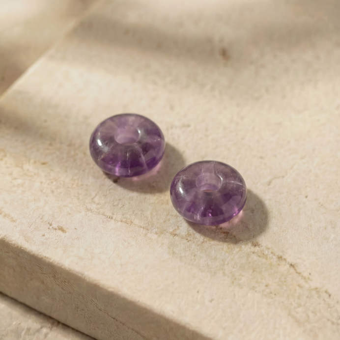 Amethyst Creolen Big Donut