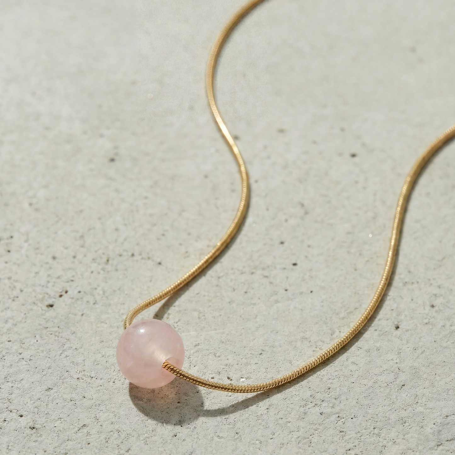 Rose Quartz Necklace Ball