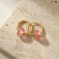 Watermelon Quartz Creoles Small Donut
