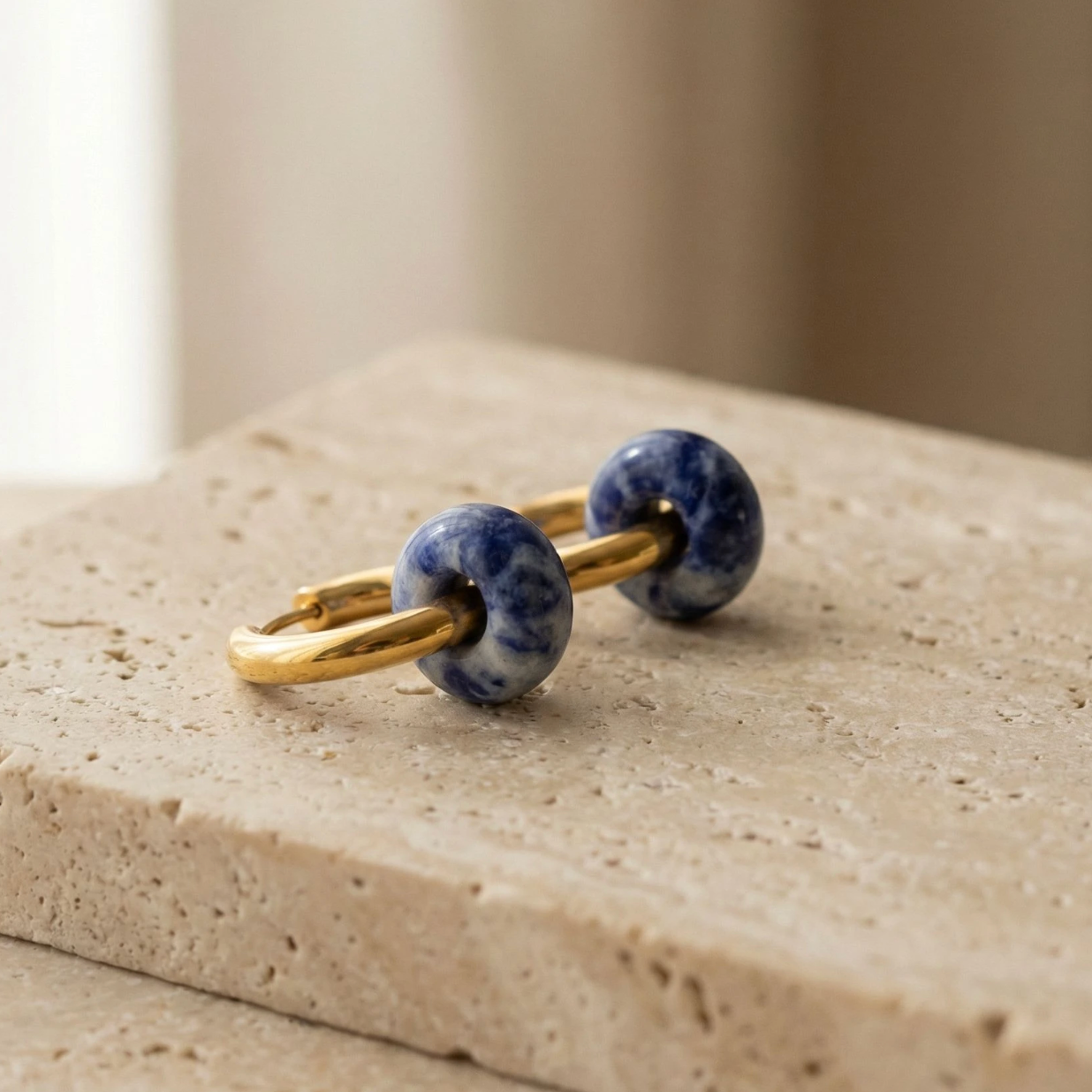 Blue Spot Jasper Creoles Small Donut
