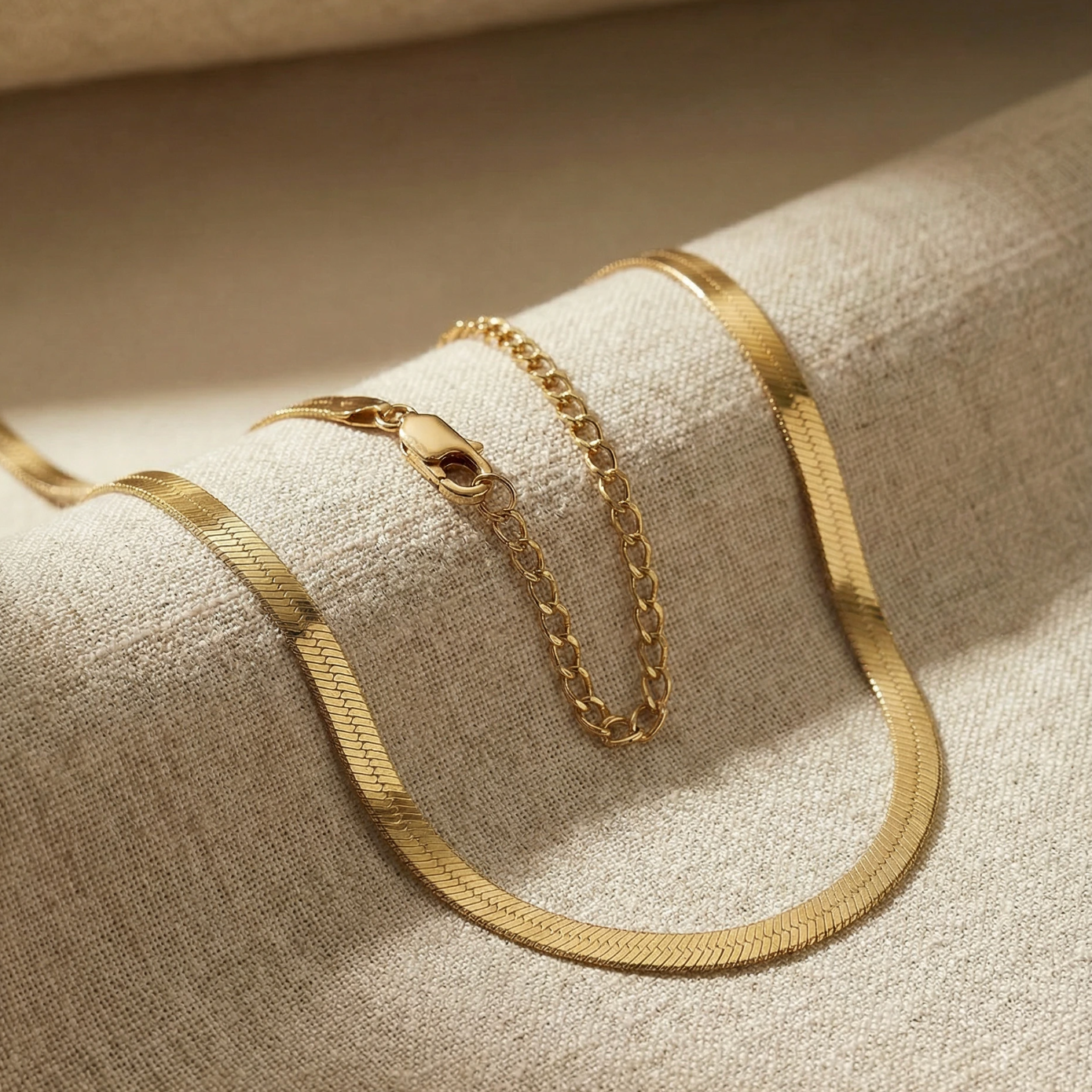 Snake Chain Halskette Flat