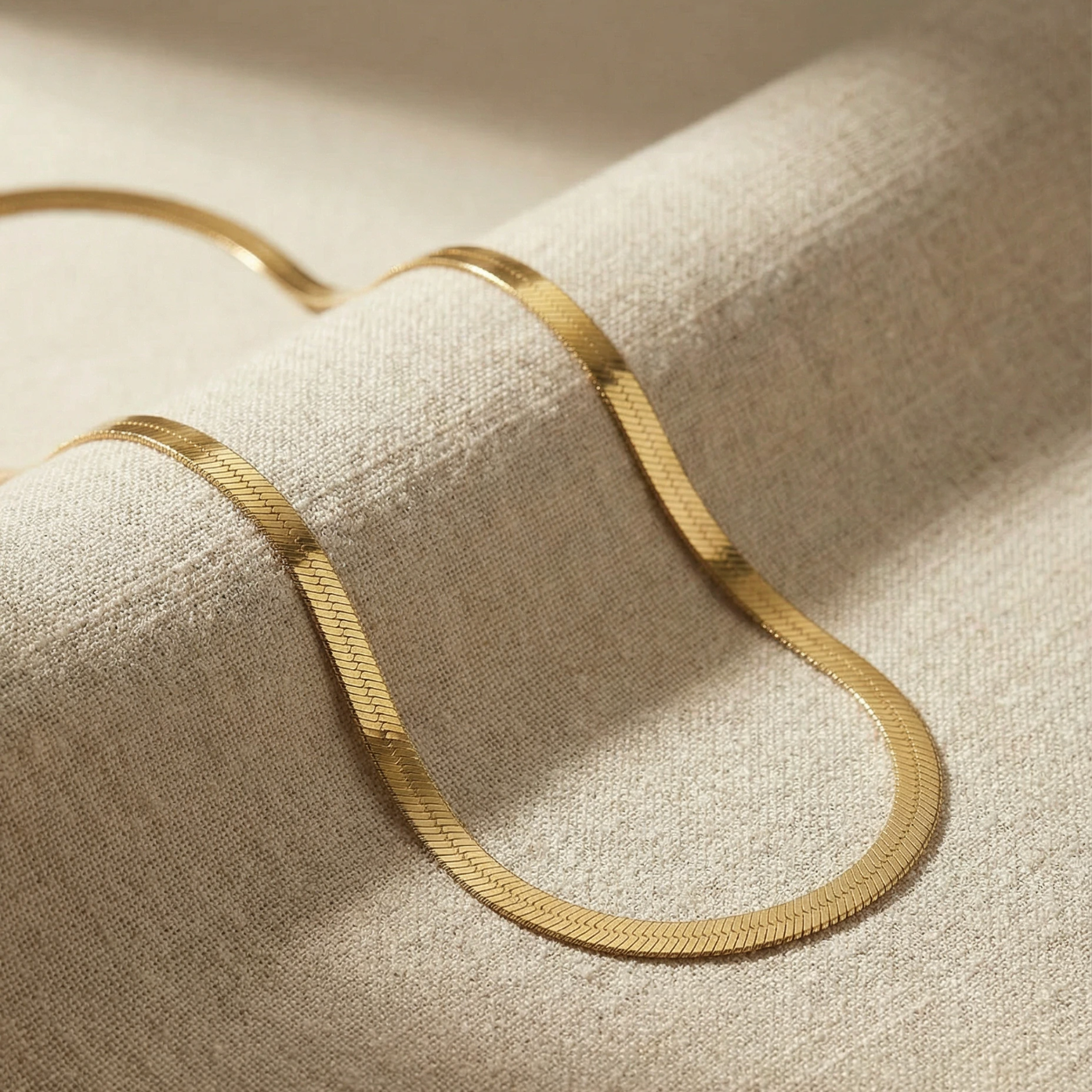 Snake Chain Halskette Flat