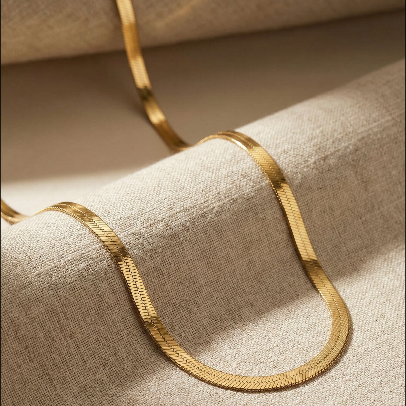 Snake Chain Halskette Flat