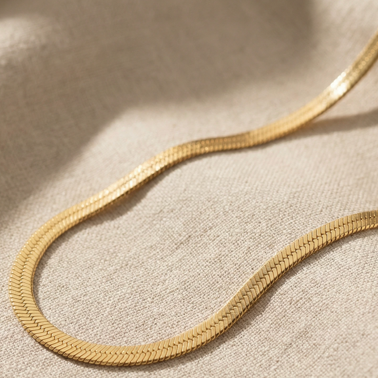 Snake Chain Halskette Flat