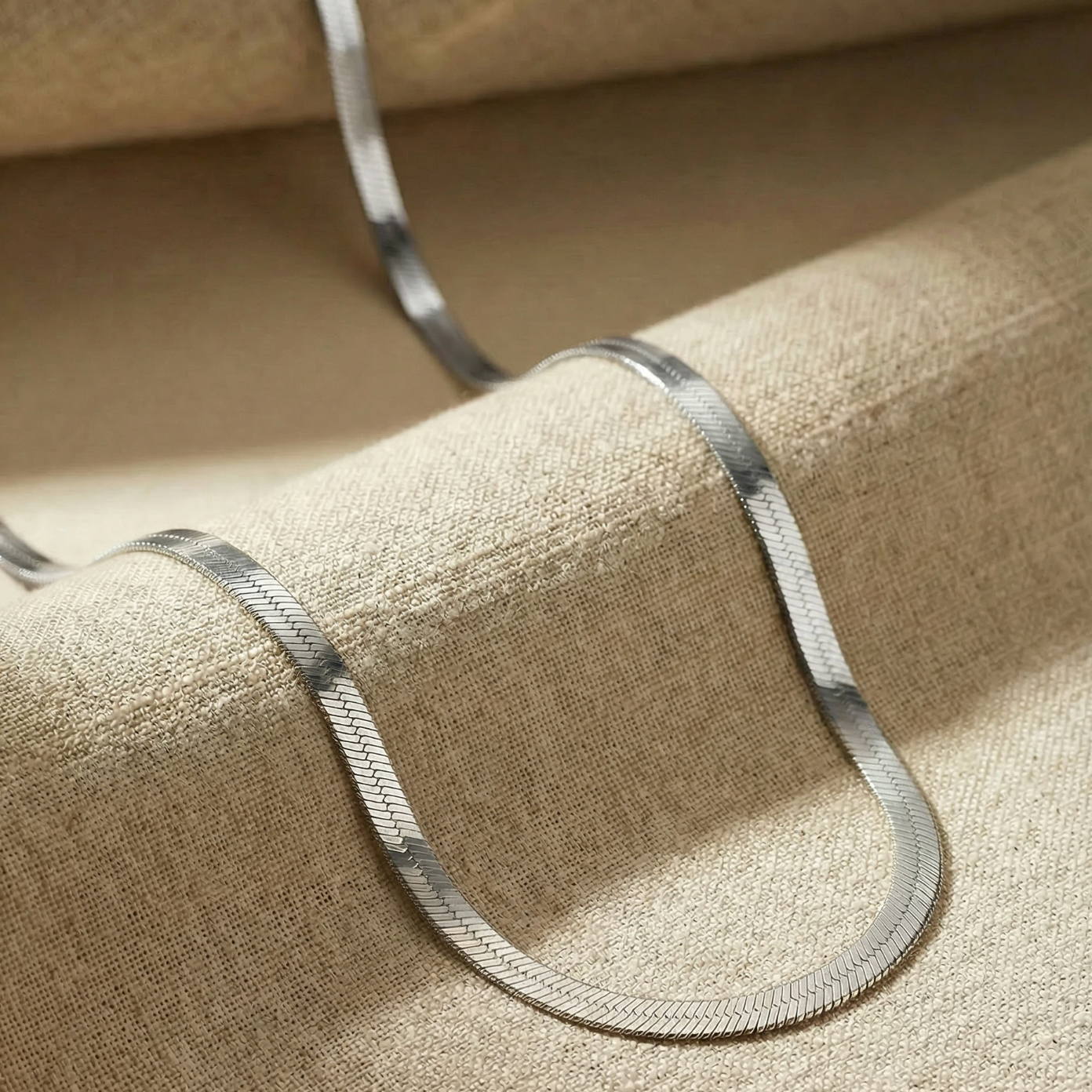 Snake Chain Halskette Flat