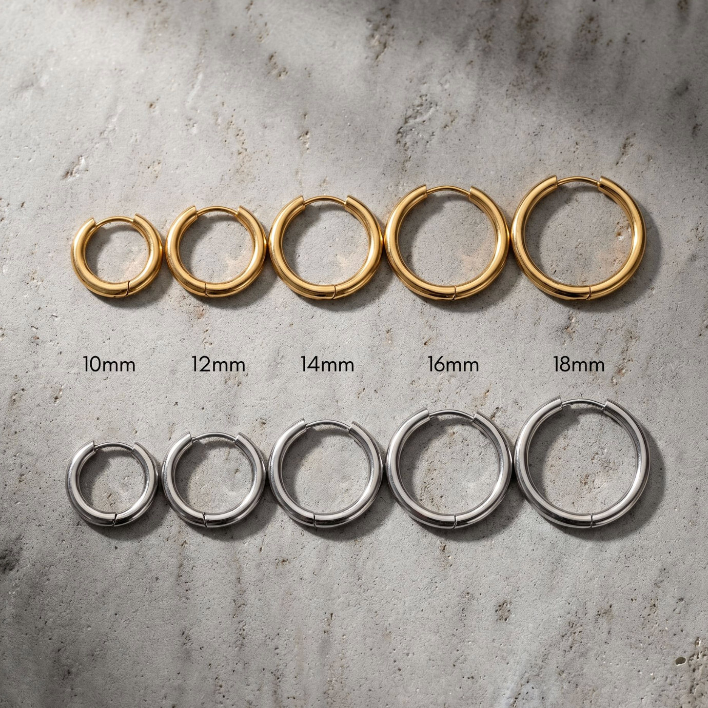 Gold and Silver Creoles Classic Hoop