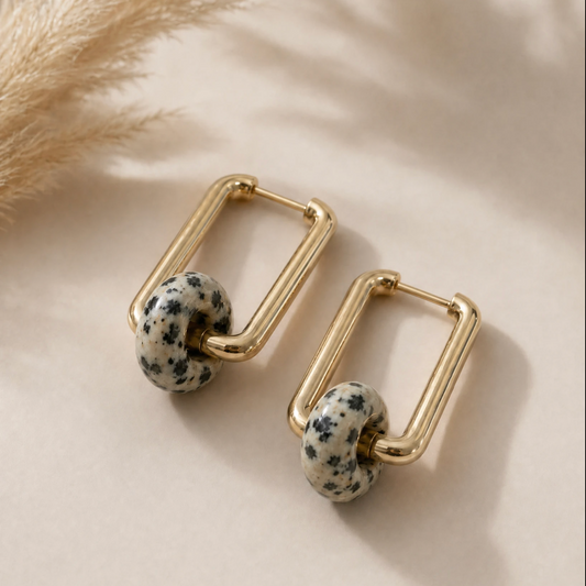Dalmatian Jasper Creoles Big Donut Rectangle
