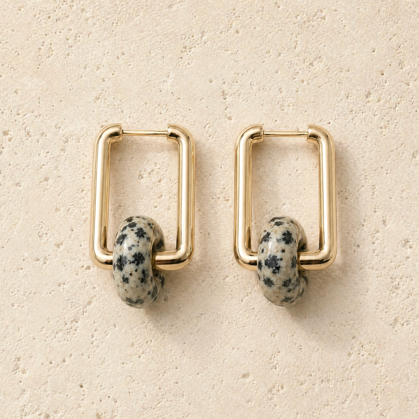 Dalmatian Jasper Creoles Big Donut Rectangle
