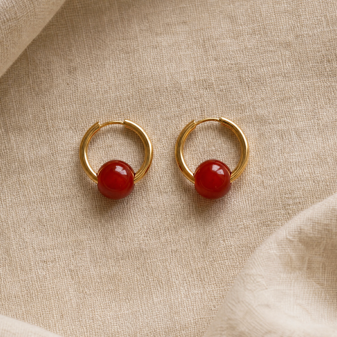 Red Agate Creoles Ball