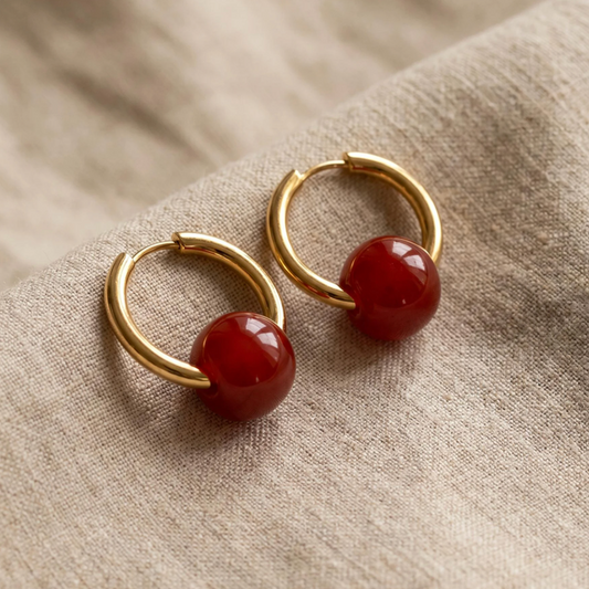 Red Agate Creoles Ball