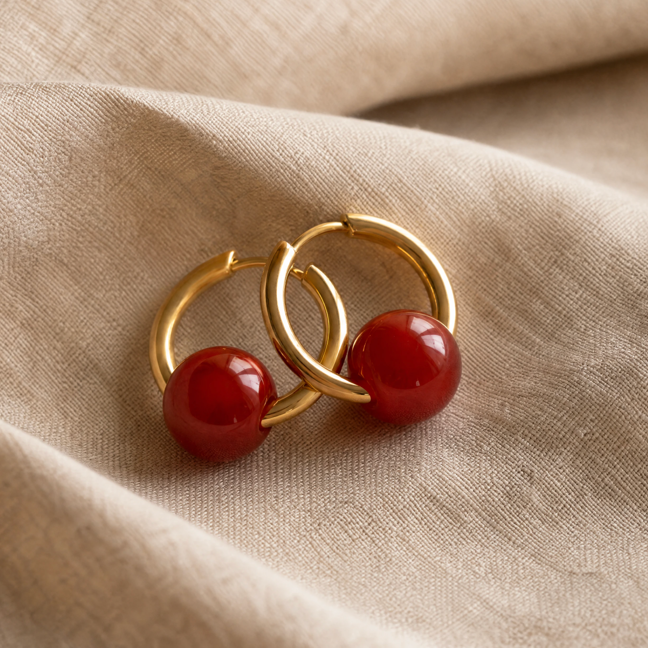 Red Agate Creoles Ball