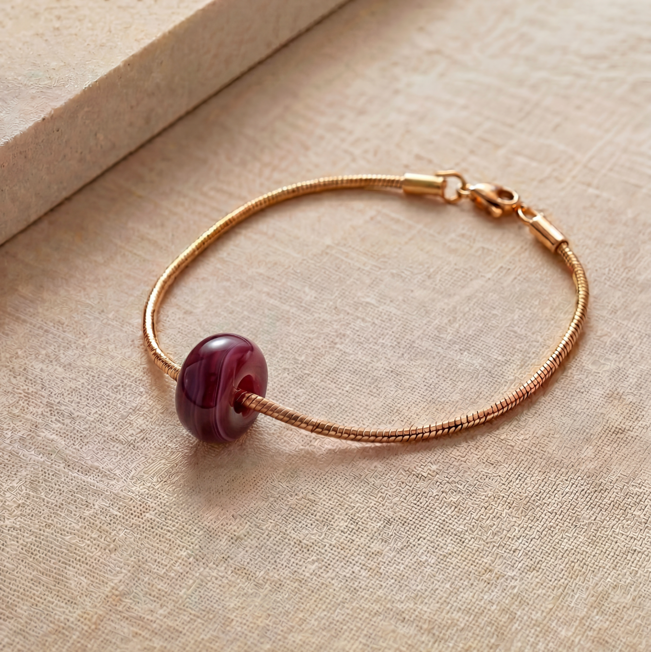 Snake Chain Armband Small Donut 