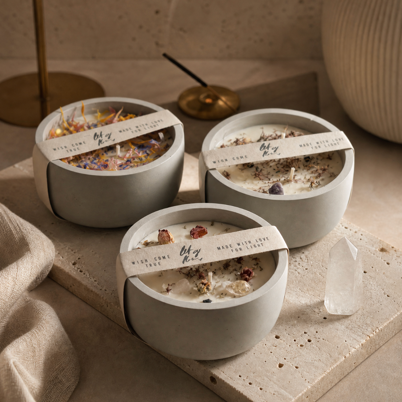 Concrete Manifestation Candles