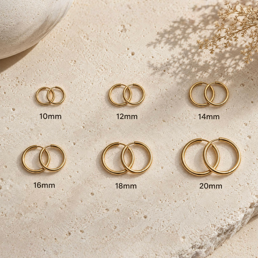 Gold und Silber Creolen Classic Hoop