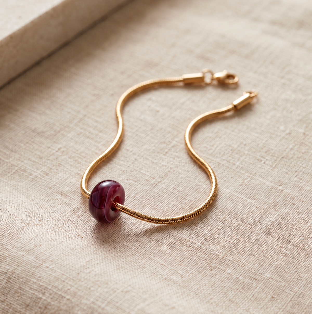 Snake Chain Armband Small Donut 