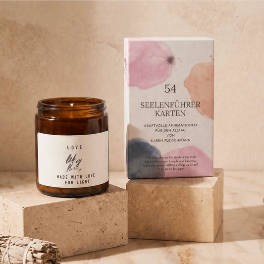 54 Everyday Spirit Guide Cards + Manifestation Candle Set