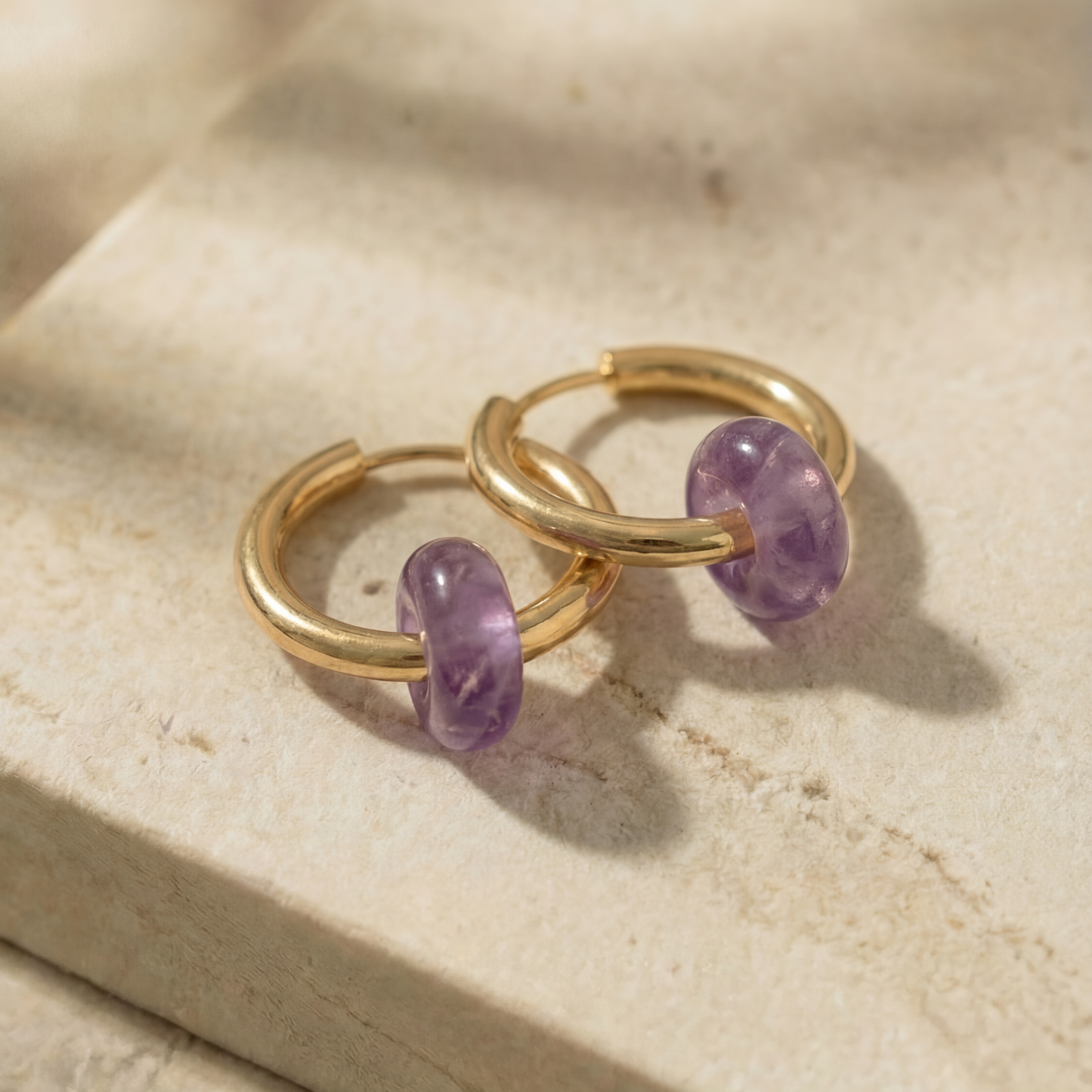 Amethyst Creolen Big Donut