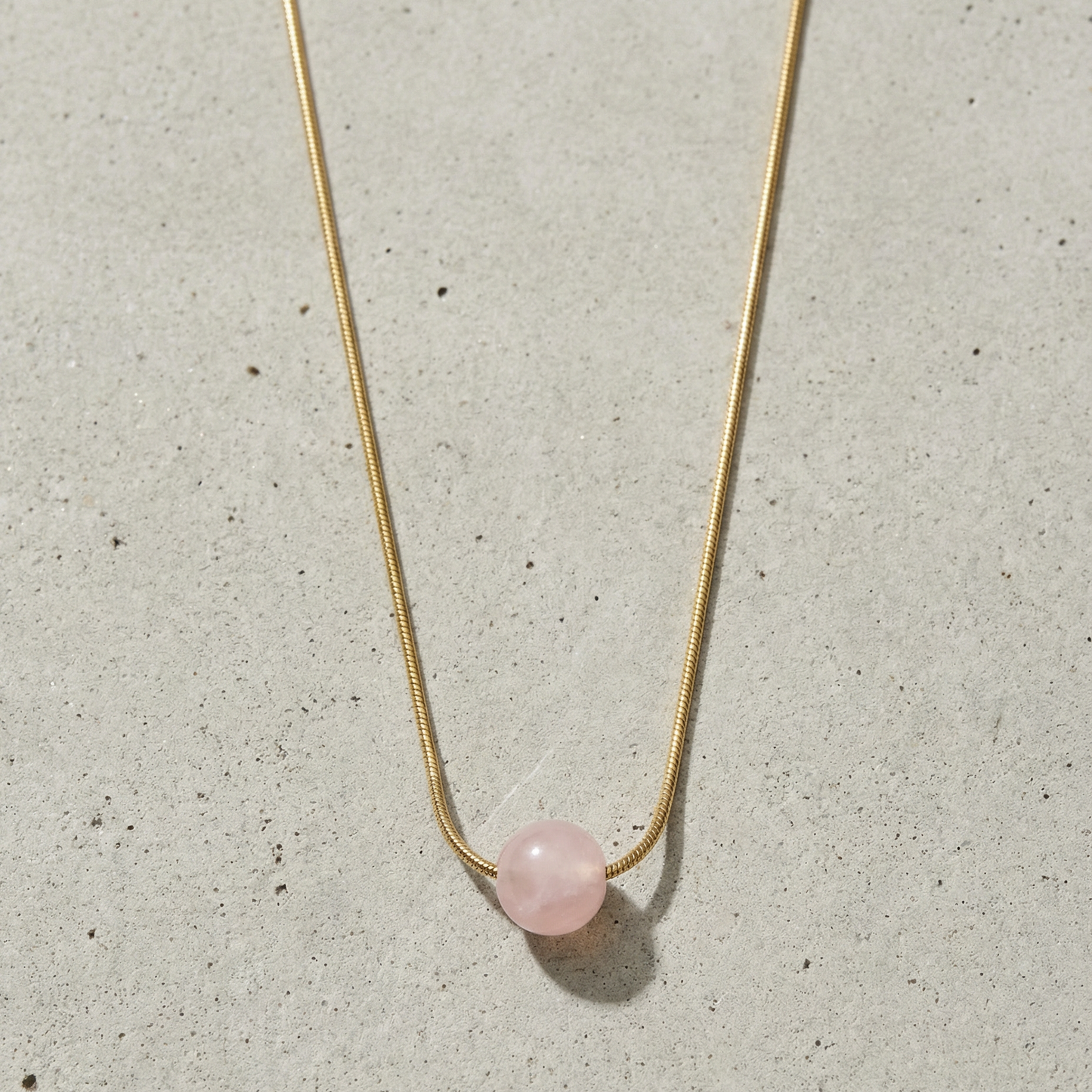 Rose Quartz Necklace Ball