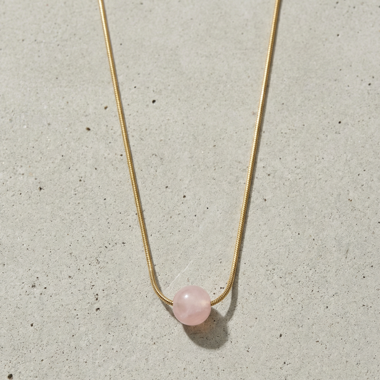 Rose Quartz Necklace Ball