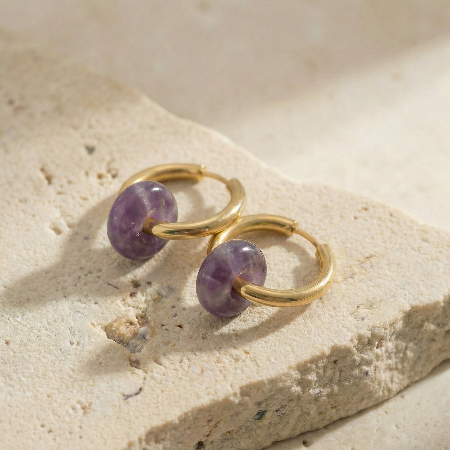 Amethyst Creolen Big Donut