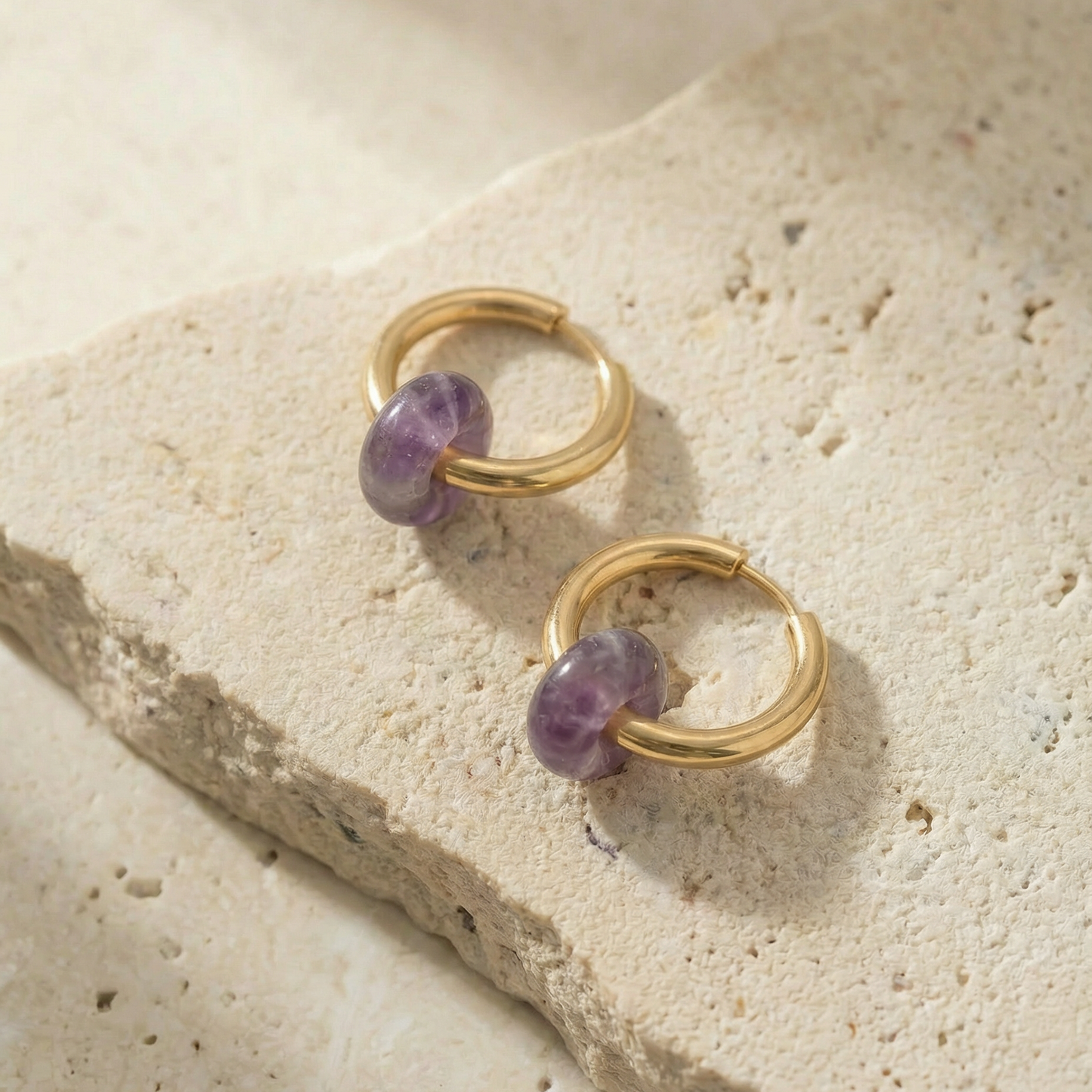 Amethyst Creolen Big Donut