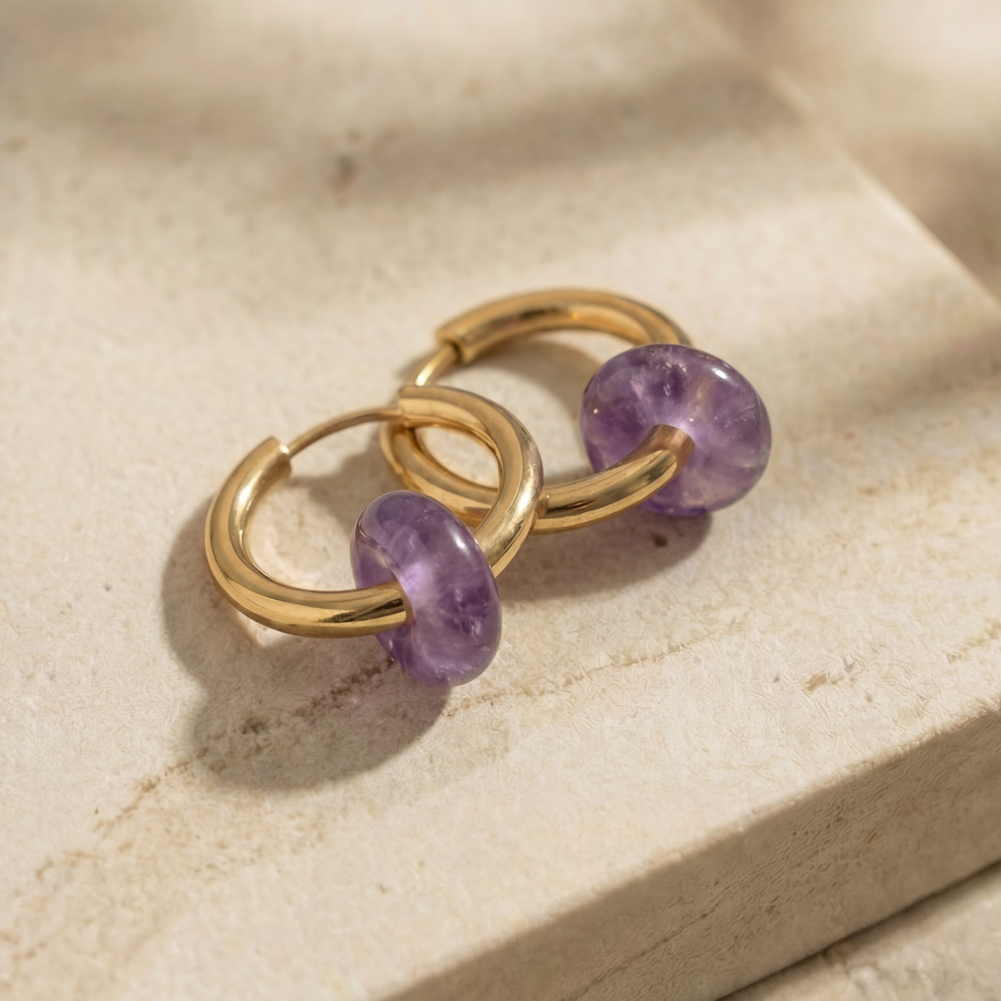 Amethyst Creolen Big Donut