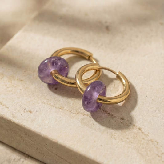 Amethyst Creoles Big Donut