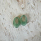 1 Paar grüne Aventurin Kristallanhänger in Oval 