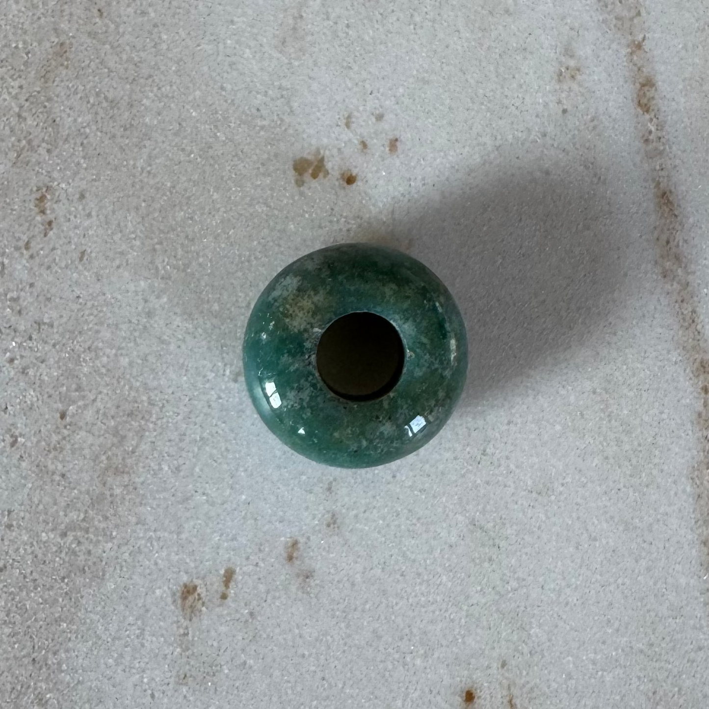 Green Indian Agate Small Donut